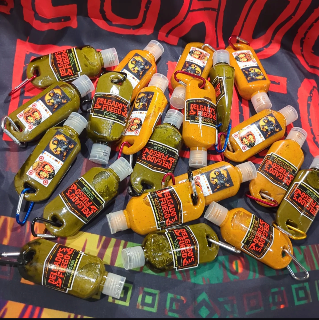 Mini Peruvian Hot Sauce Travel Pack - D. Fuego-2-Go 2oz by Delgado's Fuego