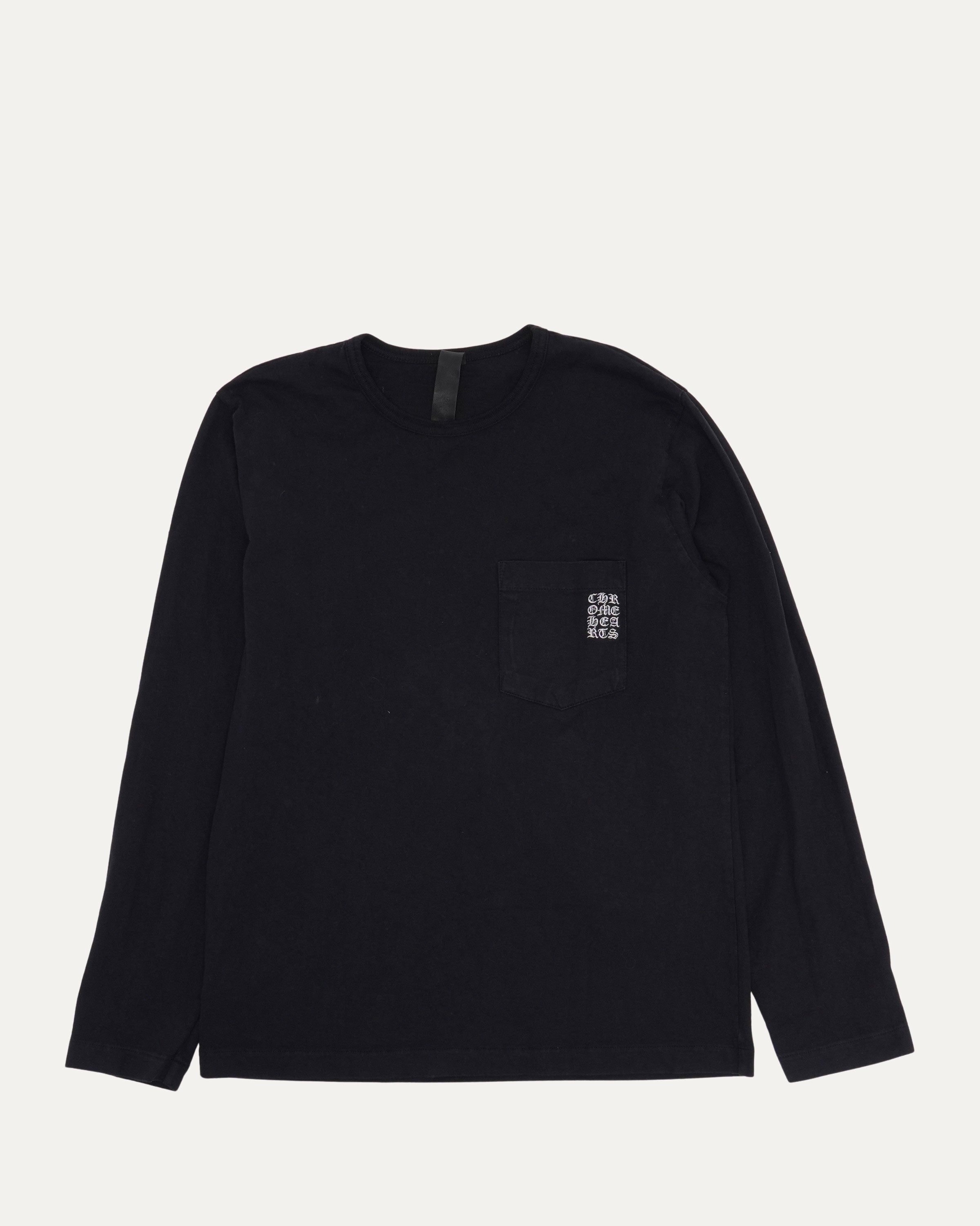 Embroidered Eyechart Logo Pocket Long Sleeve T-Shirt